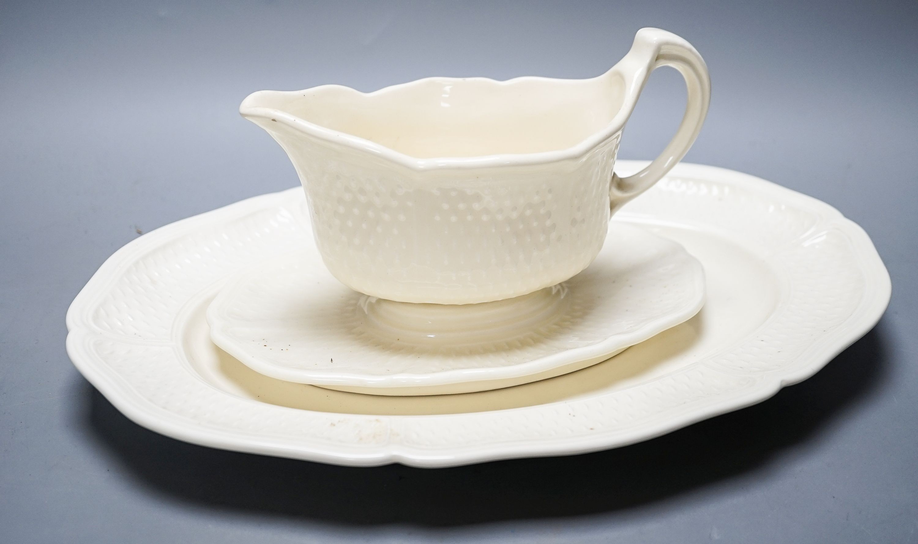 A quantity of French Gien creamware dinnerwares